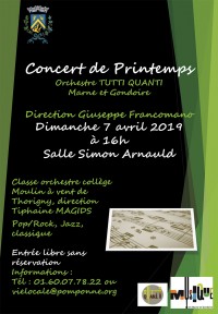 Concert de Printemps Orchestre TUTTI QUANTI Marne et Gondoire