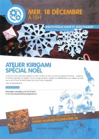 Atelier Kirigami spécial Noël