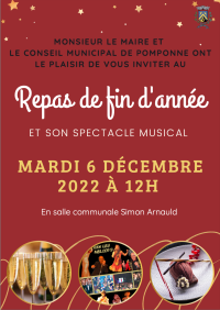 Repas de fin d’année des aînés de Pomponne Repas de fin d'année des aînés de Pomponne