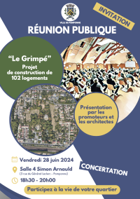 Réunion Publique – Le Grimpé – Vendredi 28 juin 2024 Réunion Publique - Le Grimpé - Vendredi 28 juin 2024