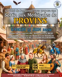Sortie aux Médiévales de Provins - Samedi 13 juin 2026