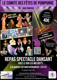 Repas spectacle dansant - samedi 21 novembre
